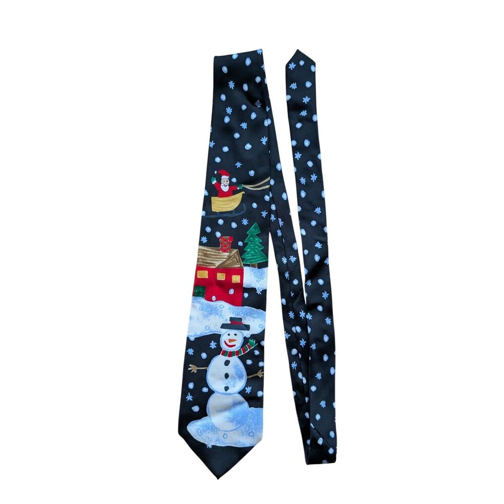 Vintage Collector Save the Children Silk Tie "Here Comes Santa" Christmas Santa
